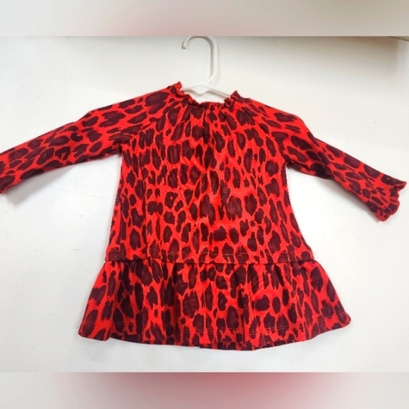 3-6 MONTHS Kate Spade Red and maroon leopard print dressW/BLOOMER Like new! - Picture 1 of 3